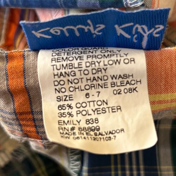 Kelly's Kids SZ 6/7 True Patchwork Cotton Midi Dress Prairie Cottage Western - Picture 7 of 7